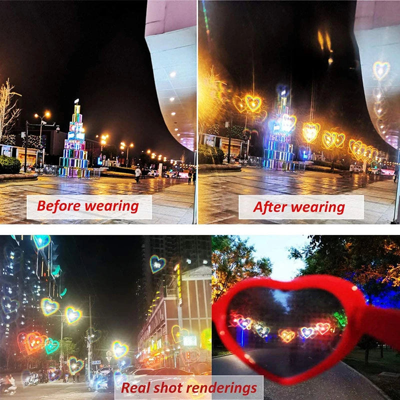 Heart Effect Diffraction Glasses