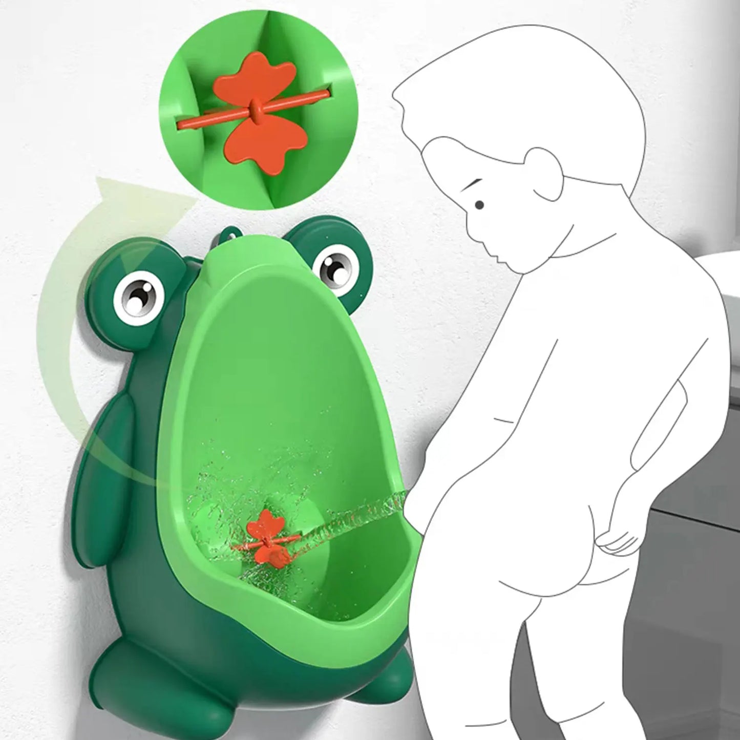 Little Frog Baby Urinal – Cute Wall-Mounted Potty Training Urinal